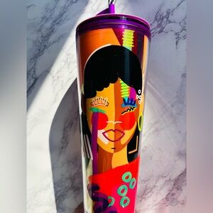 Starbucks She+This Artist Series Tumbler w/ Straw – Colorful Graphic – New